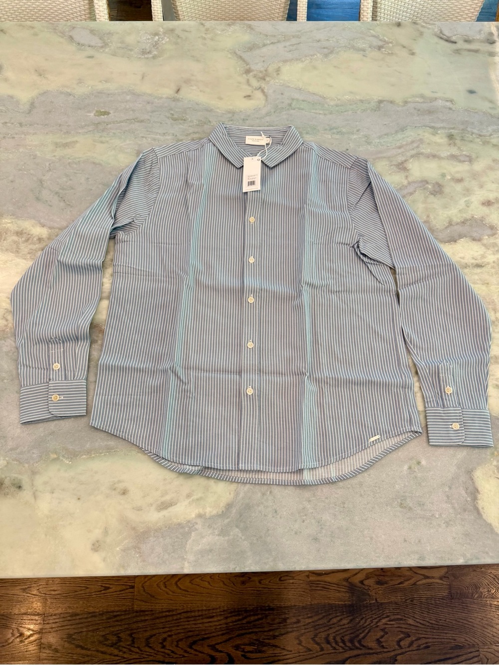 Cozy Earth Men's Lived-In Linen Long Sleeve Button Down NWT